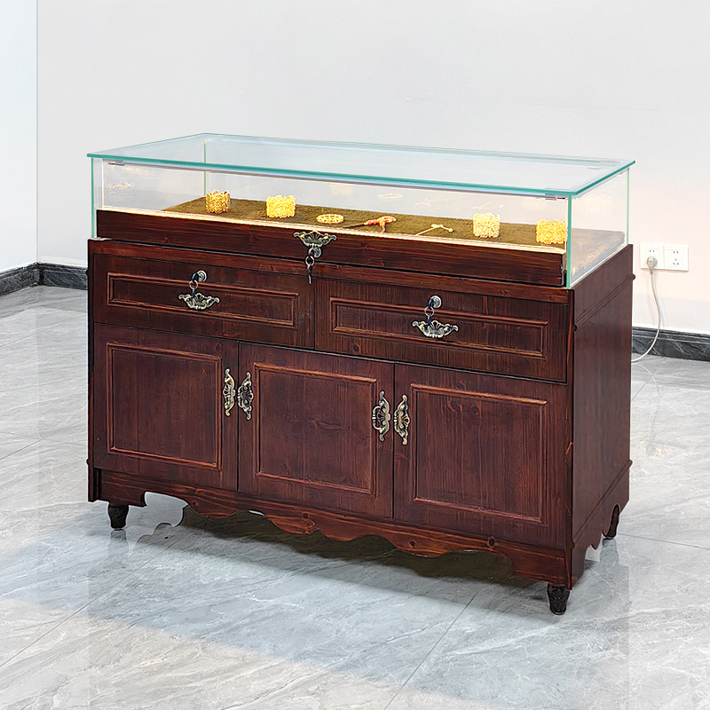 出口复古珠宝柜台古玩博物馆商场金银首饰品手镯收藏品玻璃展示柜