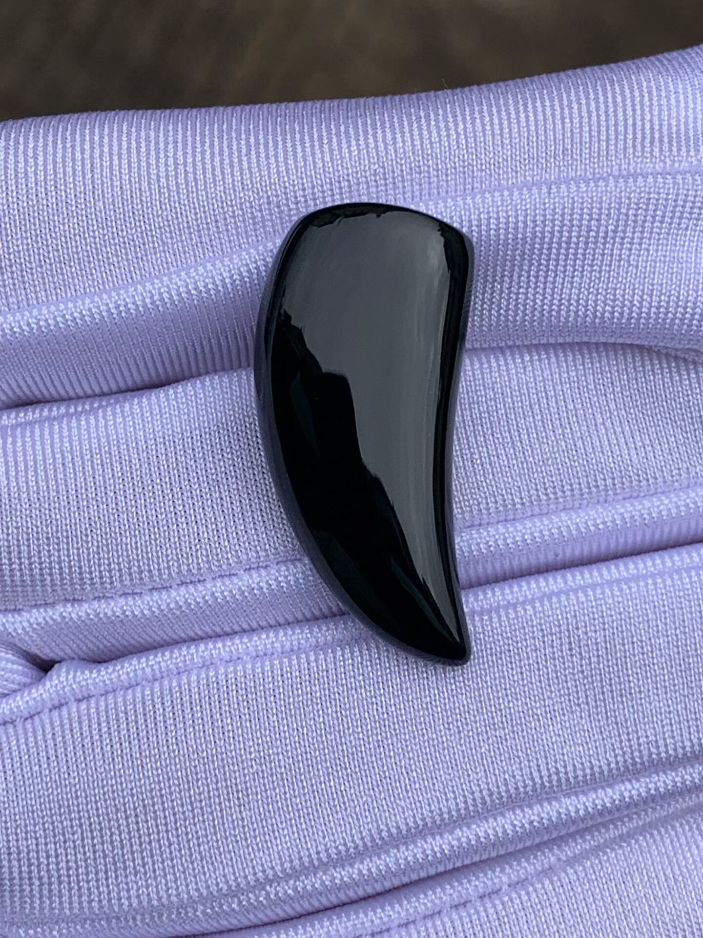 天然缅甸翡翠a货冰种墨翠狼牙裸石吊坠可代镶嵌设计