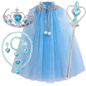 冰雪奇缘爱莎公主披纱儿童披肩女童外搭斗篷女孩圣诞节万圣节披风