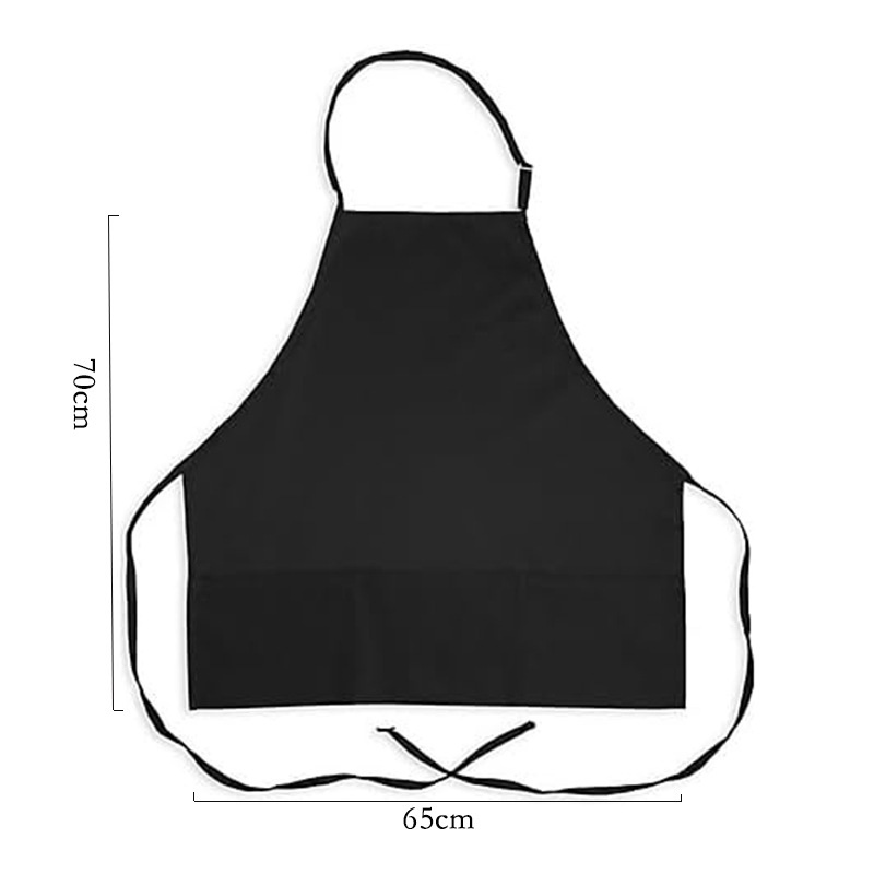 亚马逊跨境挂脖围裙涤纶大口袋餐饮咖啡店工作服厨房围裙定制logo