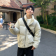 白鸭绒立领夹克羽绒服男生短款 外套冬季 保暖加厚高充绒量面包服