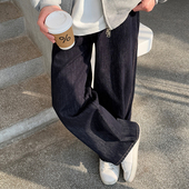 子美式 侧边明线原色直筒宽松牛仔裤 休闲冬 男款 裤 春秋季 男2026新款