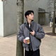 外套轻薄夹克棉服加厚保暖 男生2026新款 纯色短款 立领羽绒服冬季