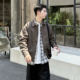暗物质咖啡色日系高级感纯棉翻领夹克男生2026新款 秋季 休闲外套