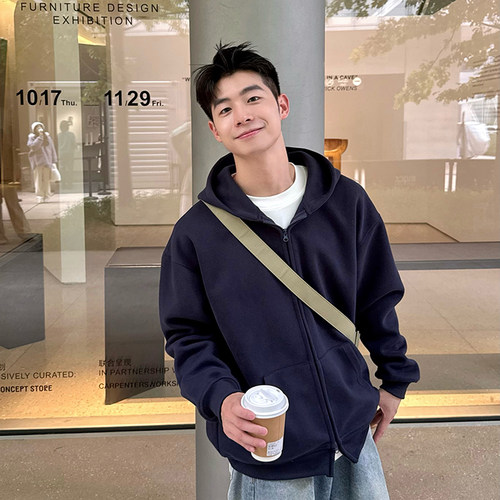 420g重磅宽松休闲连帽卫衣开衫