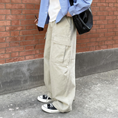 重磅Cargo 春季 Pants 纯棉直筒工装 裤 日系复古宽松休闲长裤 男