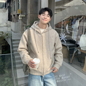 460g重磅连帽开衫 羊毛毛衣2026新款 加绒卫衣男秋冬季 内搭针织衫