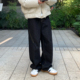 黑色宽松复古直筒牛仔裤 子 休闲百搭垂感长裤 男生2026新款 秋冬季