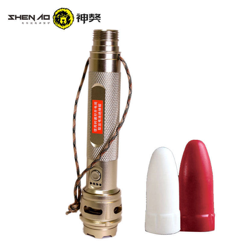 神獒多吉强光手电 LED探照灯露营家用电筒远射 SOS求救信号灯照明