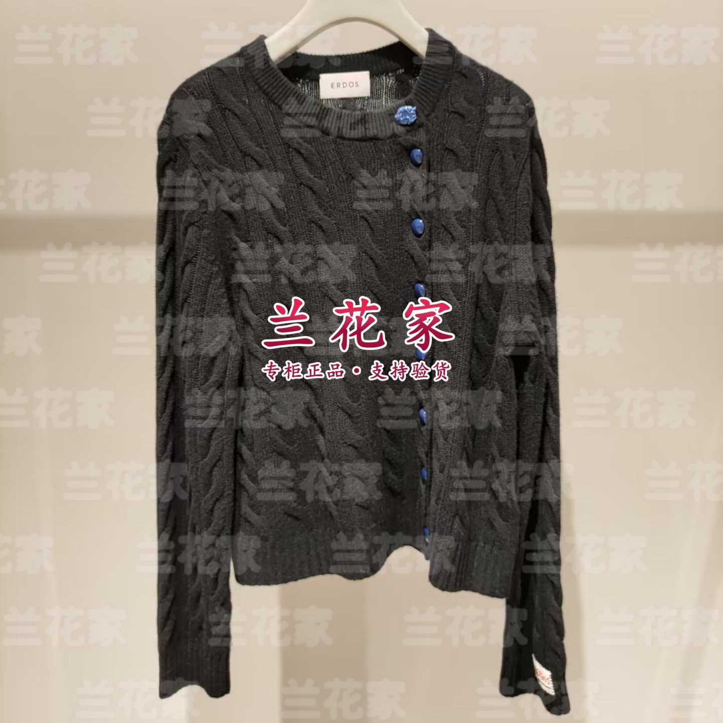 国内代购专柜正品2025秋冬款E256A1105 圆领装饰绞花女开衫2990