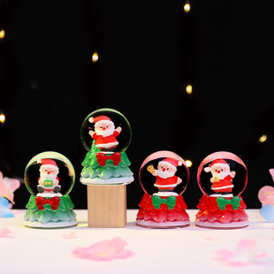 暖冬圣诞水晶球发光夜灯送儿童闺蜜圣诞节装饰礼物平安夜女孩生日