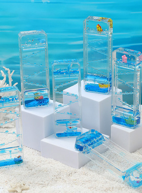 新款卡通液体沙漏油滴摆件