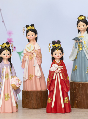 古风汉服少女颜如玉家居桌面摆件