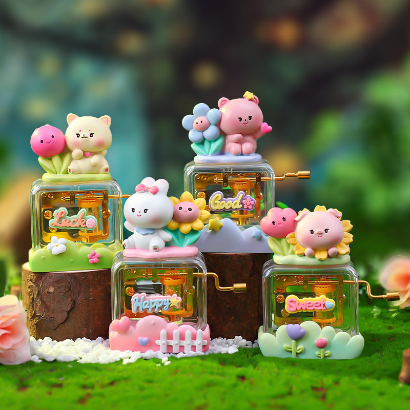 萌宠音乐会创意猫咪手摇式音乐盒天空之城八音盒儿童女孩生日礼物