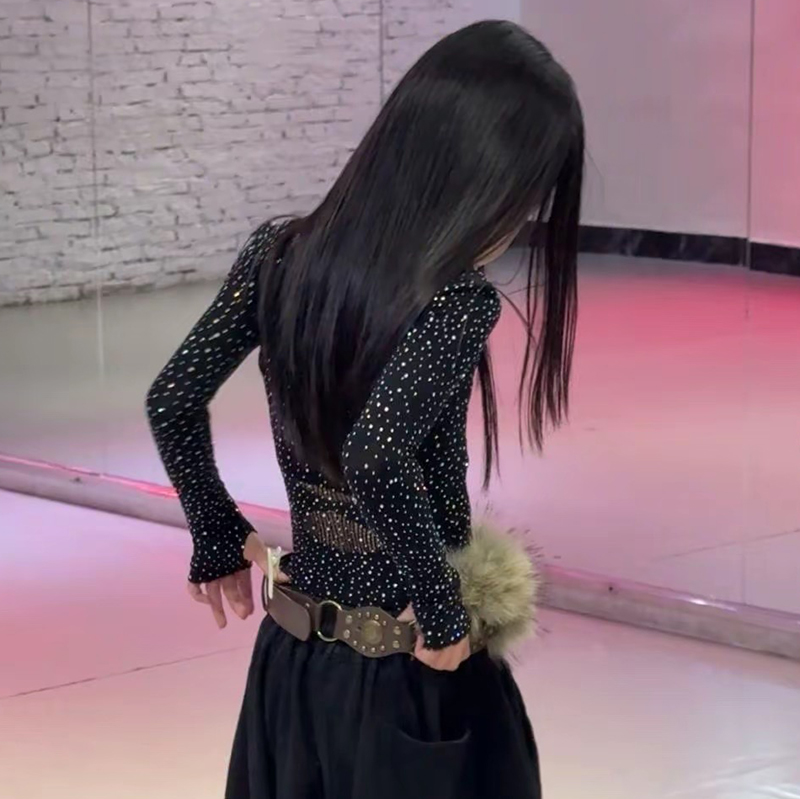 女童爵士舞服装黑色潮酷时髦