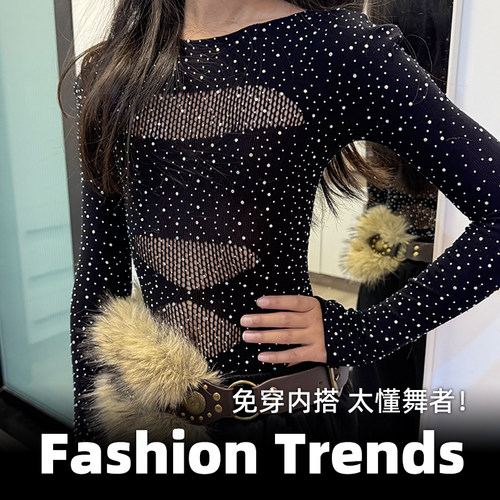 爵士儿童连体彩钻舞蹈服带扣款个人团体演出表演服装紧身修身