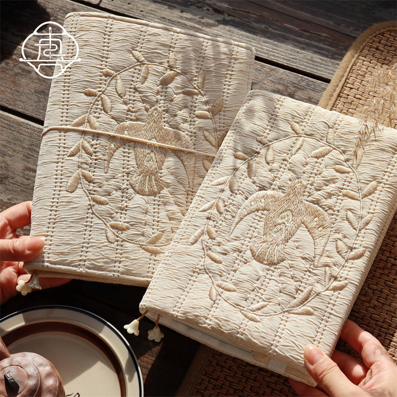 真我 木野飞鸟 原创刺绣手账本手帐手工布书衣日记笔记本a5a6,文具电教/文化用品/商务用品,手帐/日程本/计划本,淘宝优惠券,粉丝福利购,淘宝优惠卷