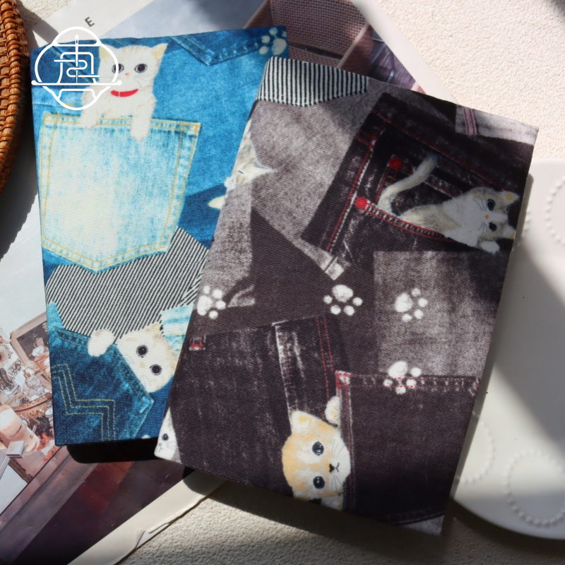 耐用帆布封面材质猫猫a5可爱