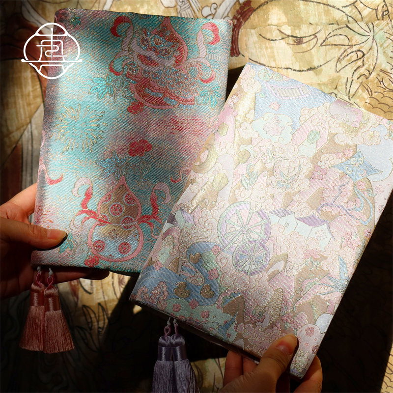 真我 醒狮桃花源 非遗宋锦桑蚕丝中式手账本手工书衣日记笔记本a5,文具电教/文化用品/商务用品,手帐/日程本/计划本,淘宝优惠券,粉丝福利购,淘宝优惠卷