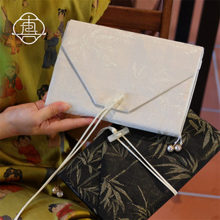 真我 竹子手信 原创中式国风手账帐本手工布书衣日记本笔记本A5A6