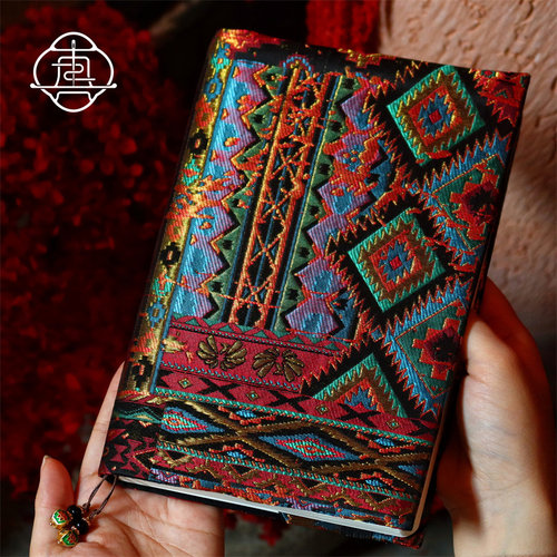 真我幻彩珐琅民族风手帐本布书衣