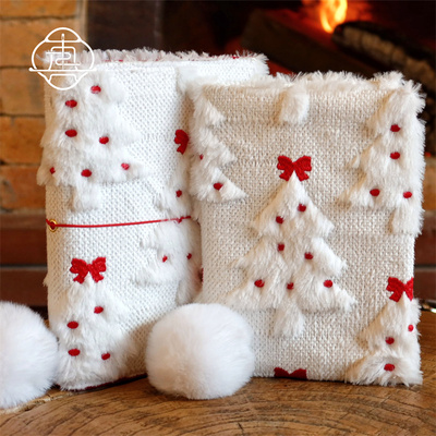 真我雪绒蝴蝶结毛绒可爱手帐书衣