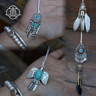 真我 民族风书签 流苏复古质感吊坠 拍下默认缝在书衣/本皮上寄出