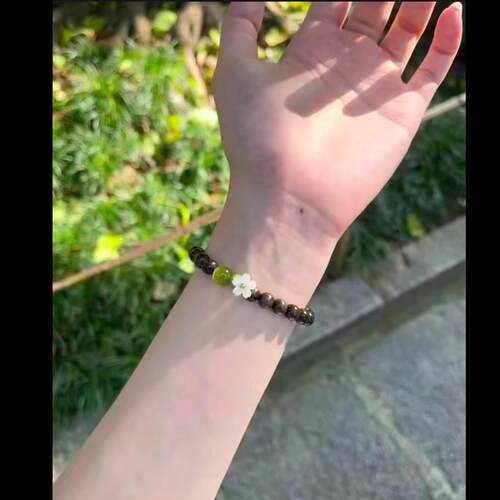 手链 普陀山正品文雅集茉莉檀木手串送君茉莉愿君莫离转运手链
