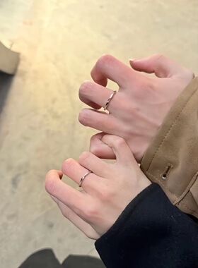 星轨心印萌爪喵汪派对情侣对戒开口戒指情人节高级节日礼物送女友