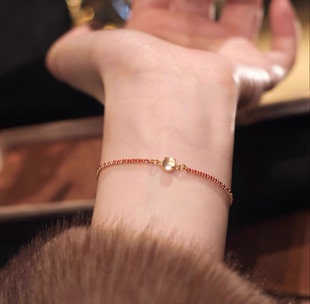 天然水沫玉红绳手链新年鸿运女新中式 显白送女友礼物