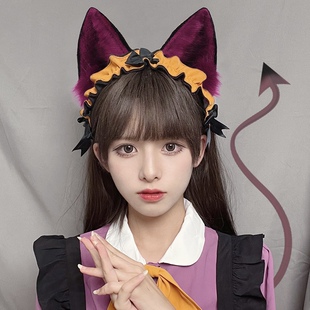 可爱小猫耳朵头饰cosplay女仆漫展毛绒兽耳发饰jk兽装制服头箍