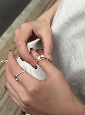 sunsway男女镀银复古百搭戒指