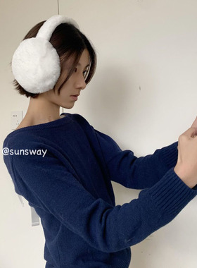 sunsway韩ins可折叠耳罩保暖氛围感冬季男女款毛绒加厚保暖耳包