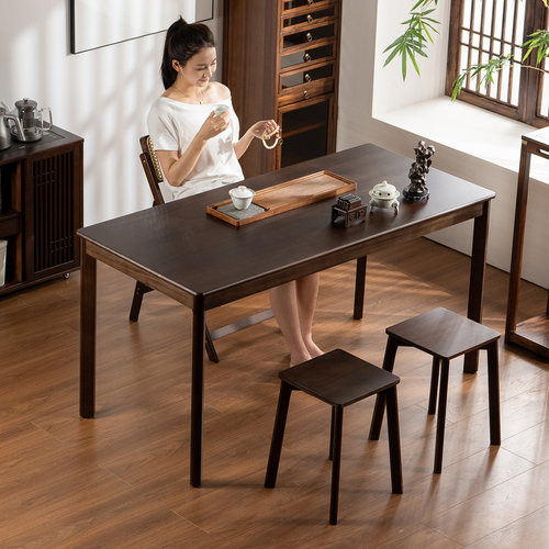 原木茶桌小户型书桌电脑桌