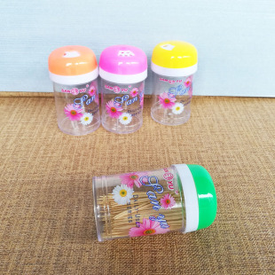 20个更划算三宇2008牙签瓶塑料透明牙签筒家庭餐厅调料罐筒花朵