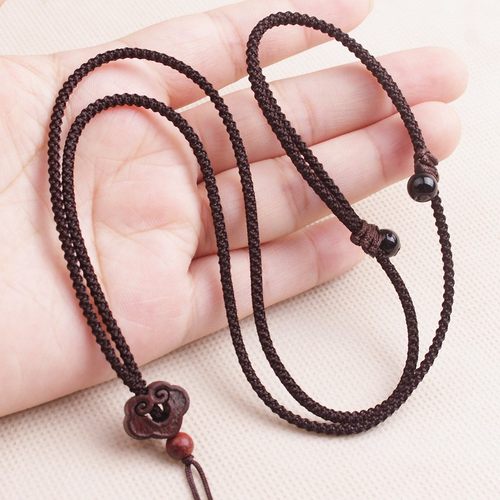 如意血檀木高档玉器绳子毛衣链