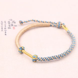 九乘金刚玉米结半成品编织绳蜜蜡3D硬金情侣闺蜜款无需自编手链绳