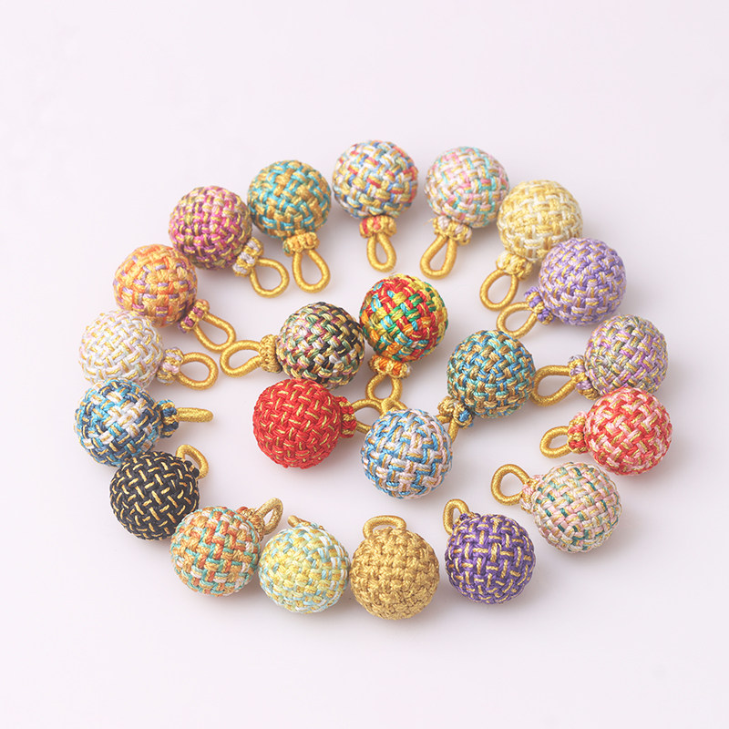 手工编织玲珑球新中式编织球挂件汽车钥匙精致饰品有球必应挂饰