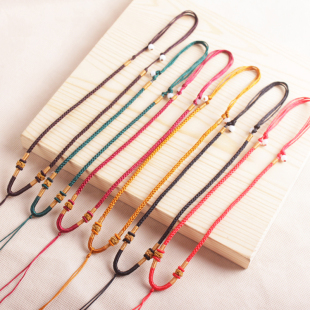 手工编织项链挂绳经典 挂坠翡翠黄金玉佩吊坠挂件绳子男女红绳 款