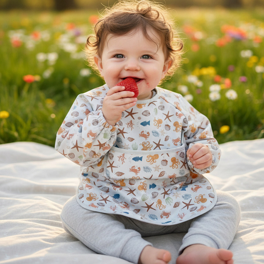 丹麦婴儿反穿衣宝宝防水围兜A类儿童长袖罩衣PU防脏吃饭免洗饭兜,童装/婴儿装/亲子装,反穿衣/罩衣,淘宝优惠券,粉丝福利购,淘宝优惠卷