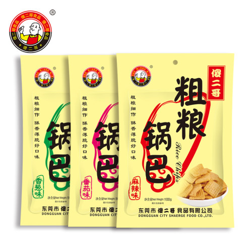 傻二哥黑米葱香味粗粮锅巴100g