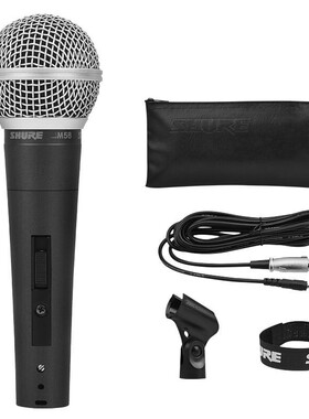 舒尔 58S全金属专业演出有线话筒m舞台家用K歌动圈麦直播麦克风