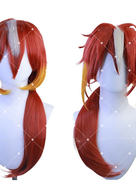 地偶偶像luca cos假发红色挑染假发毛胚玫瑰网浠家动漫造型道具
