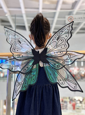 新款大人儿童拍照网红小仙女孩蝴蝶奇妙仙子翅膀拍照舞台表演道具
