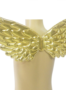 儿童金色银色小天使羽毛纹路翅膀可折叠蝴蝶奇妙仙子精灵翅膀道具