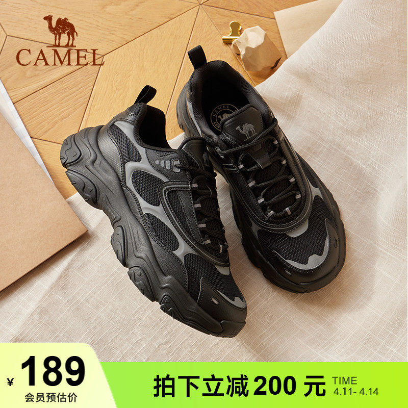 骆驼老爹鞋男2026春季新款复古防滑厚底增高百搭舒适休闲运动鞋