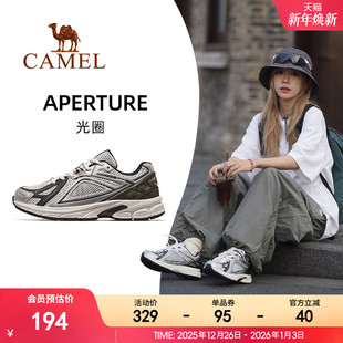 慢跑鞋 子男 骆驼运动鞋 鞋 女款 女跑步鞋 女鞋 新款 女2024春季 光圈
