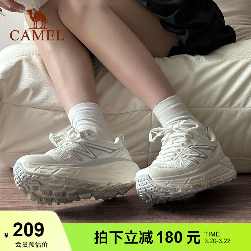 骆驼碳zero运动鞋女户外登山徒步鞋厚底百搭休闲网面透气跑步鞋