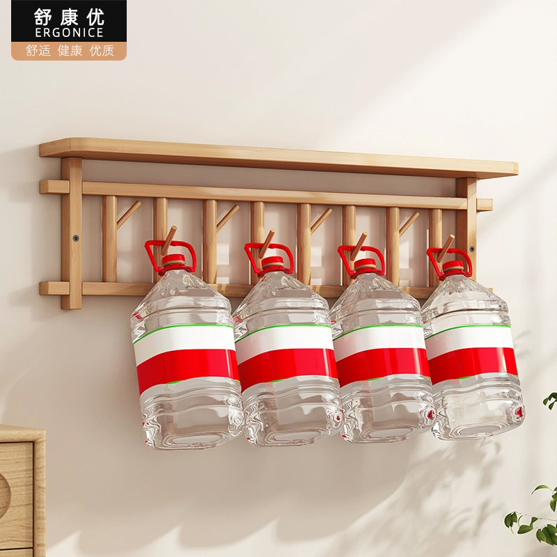 挂钩墙壁衣服架挂衣钩入户门墙上门后卧室玄关实木毛巾衣帽钩一排