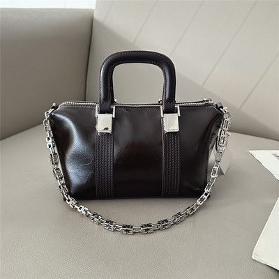 包包女包2025新款油蜡皮饺子包女链条斜挎包小众设计百搭手提包潮